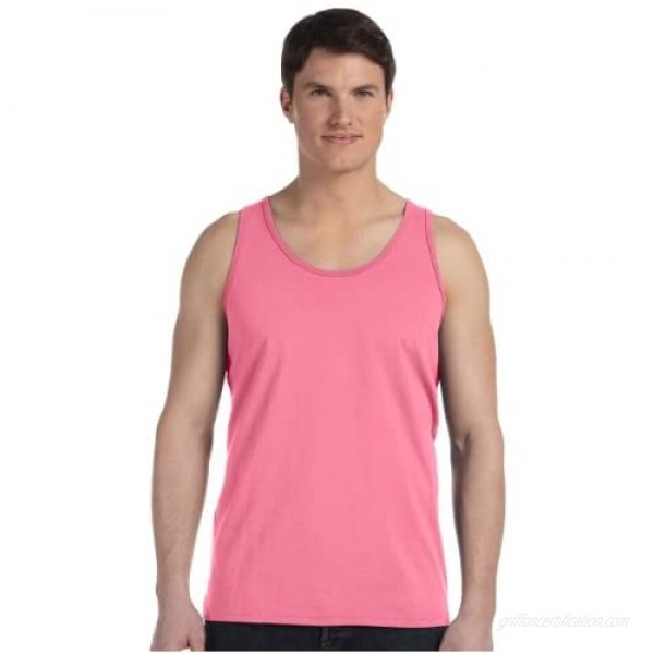 Bella Canvas Men's Blend Comfort Jersey Tank Top Neon Pink XX-Large