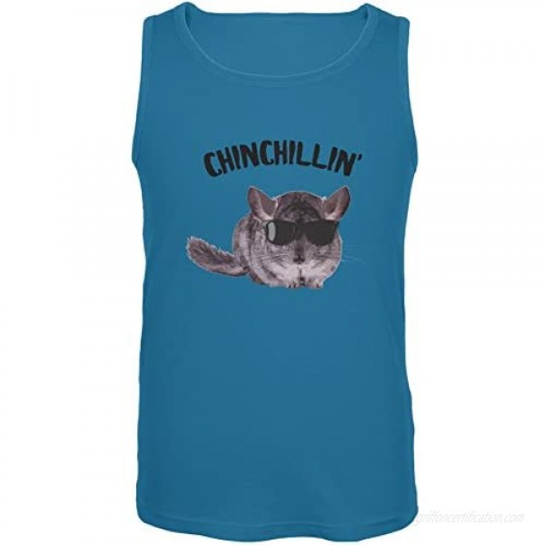 Chinchillin Chinchilla Turquoise Adult Tank Top