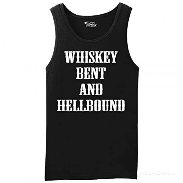 Comical Shirt Men's Whiskey Bent and Hellbound Country Party Shirt Tank Top