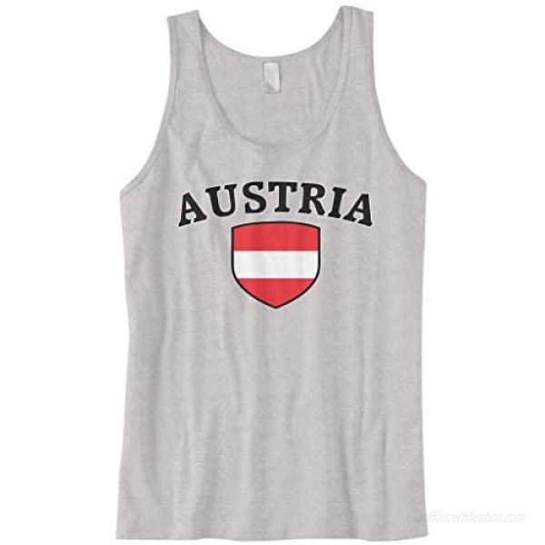 Cybertela Men's Austria Flag Crest Shield Tank Top