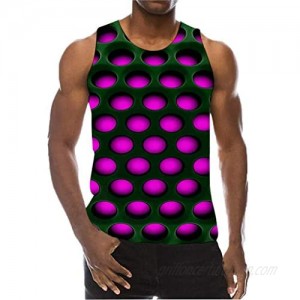 F_Gotal Men's Funny Tank Tops 3D Printed Hip Hop Cool Graphic Sleeveless Gym Workout Training Bodybuilding Fitness Vest