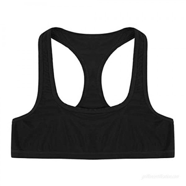 FEESHOW Men's Y Back Muscle Half Tank Top Vest Tee T-Shirts Crop Tops