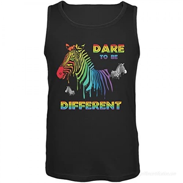 Gay Pride LGBT Dare to Be Different Black Adult Tank Top