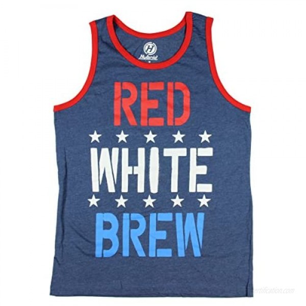 Humor Red White & Brew Beer Graphic Tank Top
