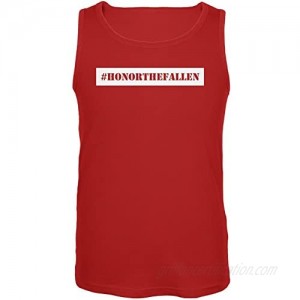 Memorial Day Hashtag Honor The Fallen Red Adult Tank Top