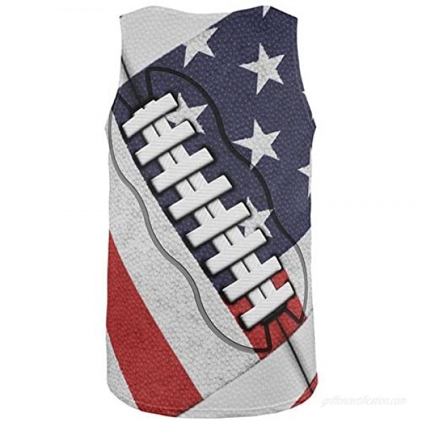 Old Glory 4th of July American Flag Patriot Football All Over Mens Tank Top
