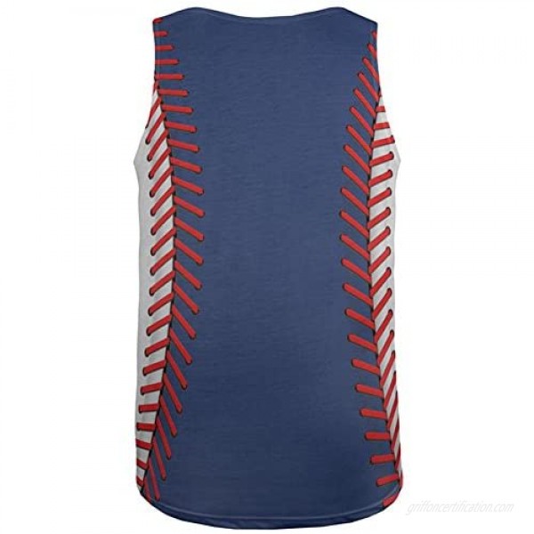Old Glory Baseball League Blue and White All Over Mens Tank Top