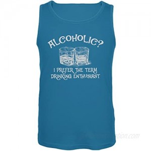 Old Glory Funny Drinking Enthusiast Turquoise Adult Tank Top