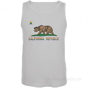 Old Glory LGBT California Republic Gay Bear White Adult Tank Top