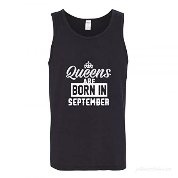 Queens are Born in September | White Design | Mens Fashion Graphic Tank Top