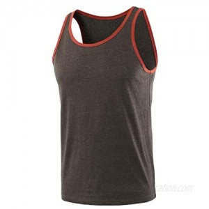 Swyss Men's Solid Basic Tank Top Jersey Casual Shirts Performance Fitness Muscle T-Shirts