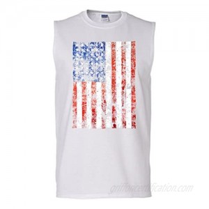 Tee Hunt Distressed US Flag Muscle Shirt American Flag