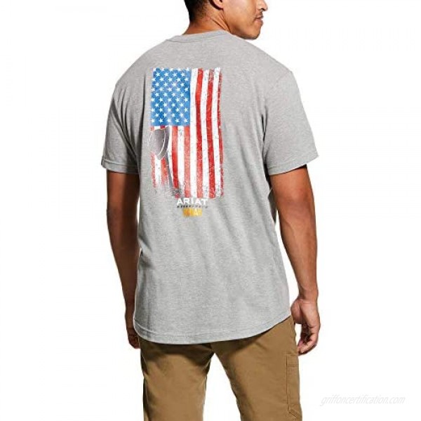 ARIAT Men's Rebar Cotton Strong American Grit Graphic T-Shirt