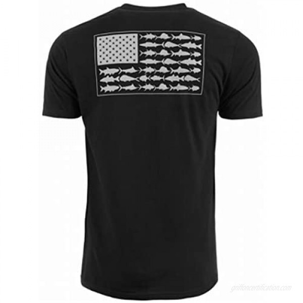 Columbia PFG Americana Saltwater Fish Flag T-Shirt - Black M
