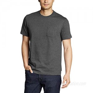 Eddie Bauer Men's Legend Wash Pro Short-Sleeve Pocket T-Shirt  Dk Charcoal HTR T