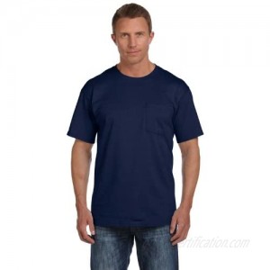 Fruit of the Loom 5 oz. 100% Heavy Cotton HD Pocket T-Shirt (3931P) J Navy 2XL