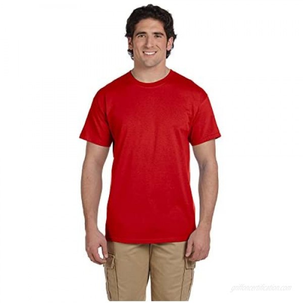 Fruit of the Loom Adult 5 oz HD Cotton T-Shirt - TRUE RED - 3XL - (Style # 3931 - Original Label)