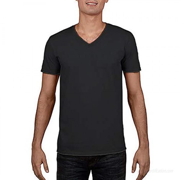 Gildan Adults Unisex Short Sleeve Premium Cotton V-Neck T-Shirt