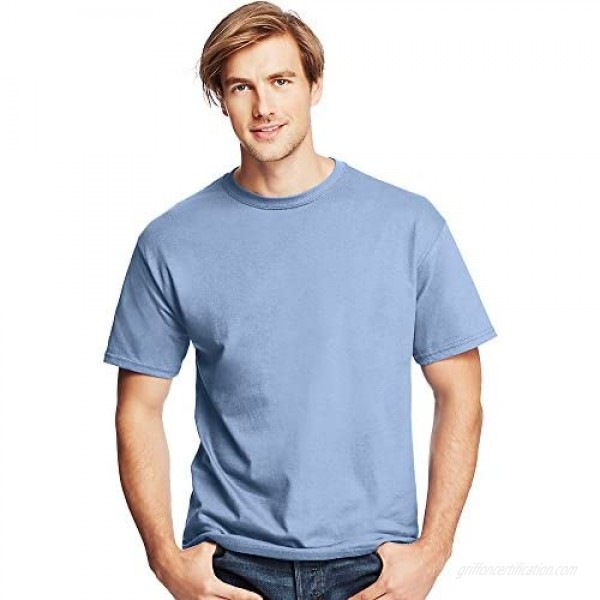 Hanes Mens ComfortSoft Heavyweight 100% Cotton T-Shirt 3XL Light Blue