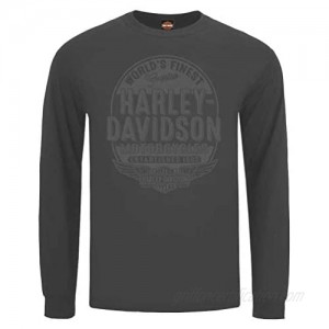 Harley-Davidson Men's Affiliate H-D Tonal Long Sleeve Crew-Neck T-Shirt Gray