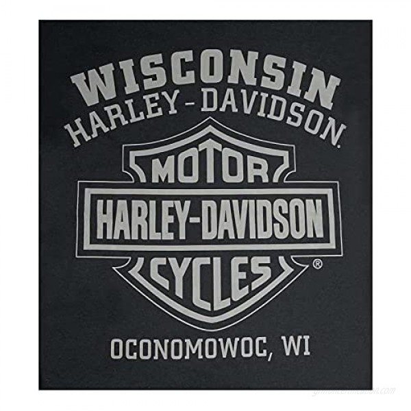 Harley-Davidson Men's Ghoulish Skull Short Sleeve Crew-Neck T-Shirt - Black