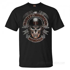 Harley-Davidson Men's Ghoulish Skull Short Sleeve Crew-Neck T-Shirt - Black