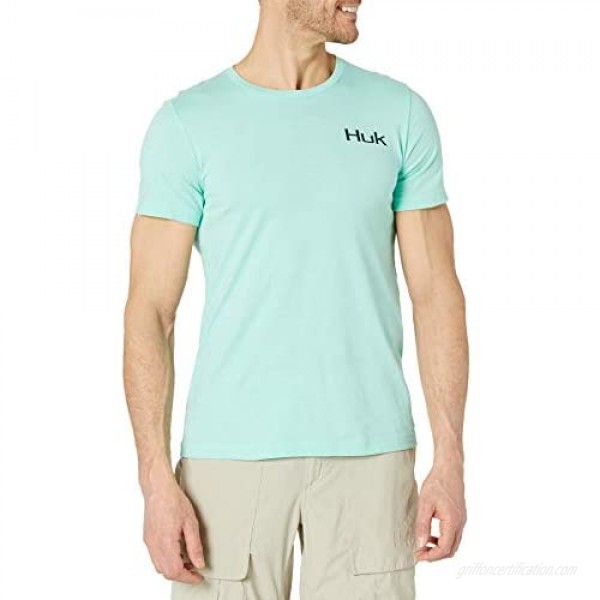 Huk Men's Beach Fishin' Short Sleeve Tee Quick-Dry Performance Fishing Shirt