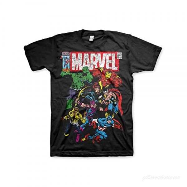 Marvel Officially Licensed Comics Comics - Team-Up 3XL 4XL 5XL Mens T-Shirt (Black)