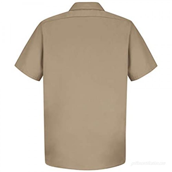 Red Kap Men's Short Sleeve Wrinkle-Resistant Cotton Work Shirt