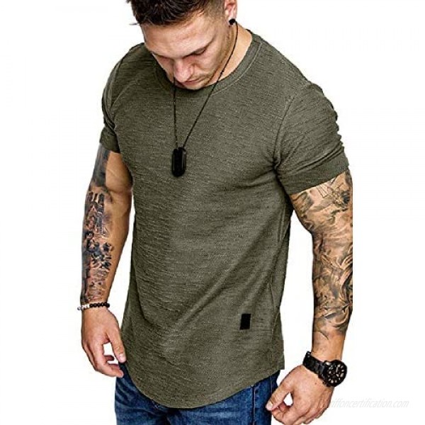Koloyooya Mens Fit Slim Summer T-Shirt Casual Shirt Tops Clothes Hooded Muscle Tee