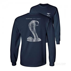 Mustang 50 Years Ford 50 Shelby Gray Snake Long Sleeve TEE F & B