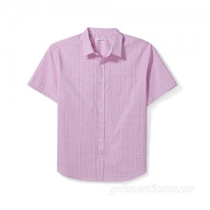 Essentials Men's Big & Tall Short-Sleeve Gingham Shirt fit by DXL