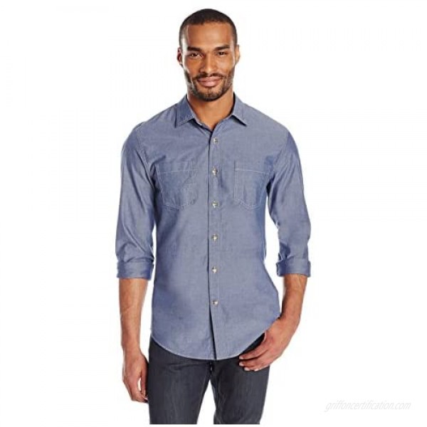 Goodthreads Men's Slim-Fit Long-Sleeve Double Pocket Work Shirt