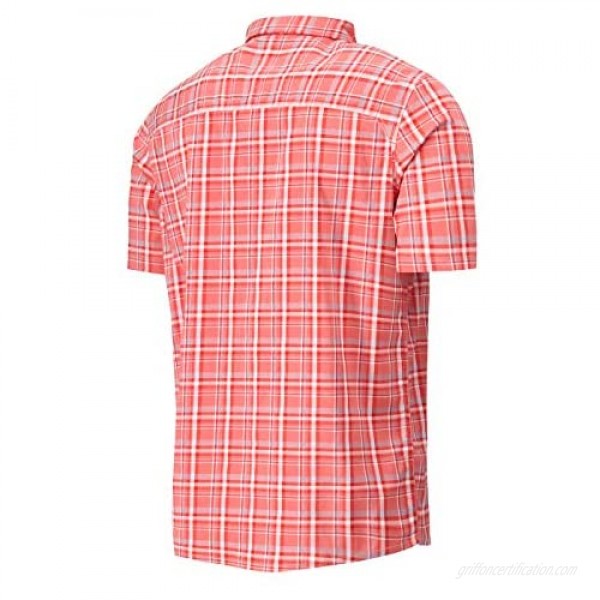 Hi-Tec Men's Indian Kettles Stretch Large Plaid Short Sleeve Shirt
