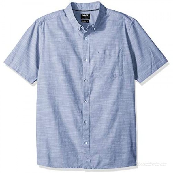 Hurley Men's One & Only Textured Short Sleeve Button Up