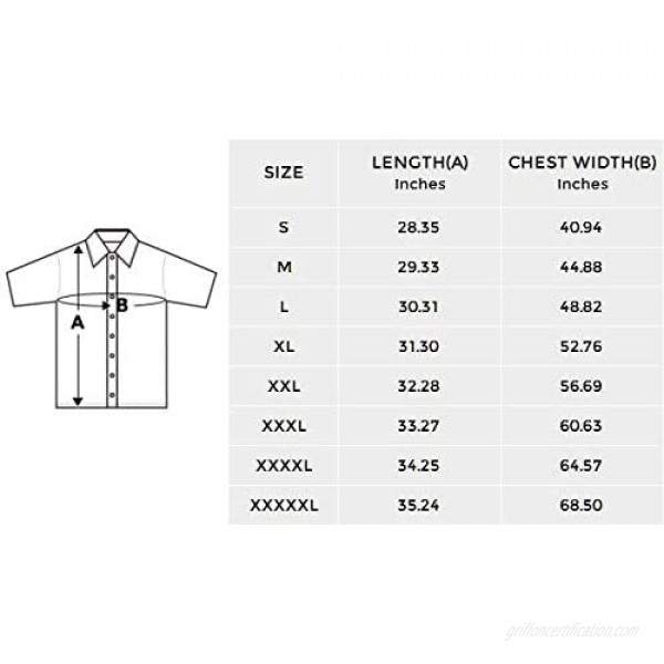 InterestPrint Men's Casual Button Down Short Sleeve Chinese Ying Yang Hawaiian Shirt (S-5XL)