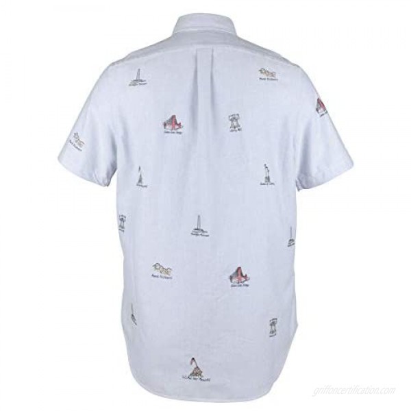 Ralph Lauren Mens Americana Short Sleeve Button Down Casual Shirt