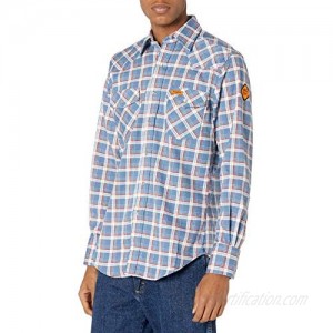 Wrangler Riggs Workwear Men's Big and Tall Fr Flame Resistant Western Long Sleeve Two Pocket Snap Shirt