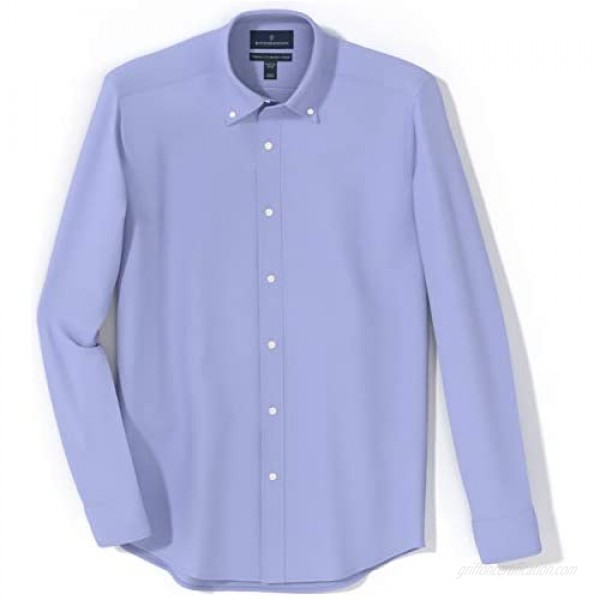 Brand - Buttoned Down Men's Tailored-Fit Button Collar Pinpoint Non-Iron Dress Shirt Blue 15 Neck 33 Sleeve