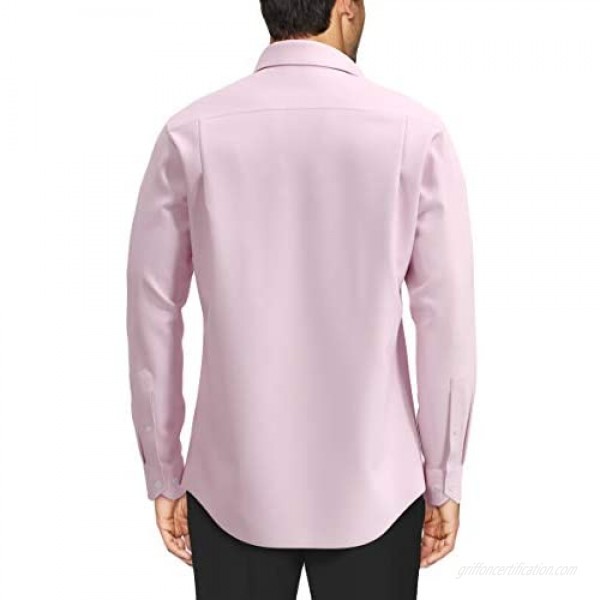 Brand - Buttoned Down Men's Tailored-Fit Button Collar Pinpoint Non-Iron Dress Shirt Light Pink 19.5 Neck 34 Sleeve