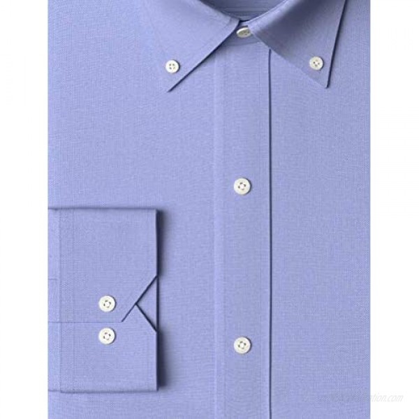 Brand - Buttoned Down Men's Tailored-Fit Button Collar Pinpoint Non-Iron Dress Shirt Blue 19.5 Neck 36 Sleeve (Big and Tall)