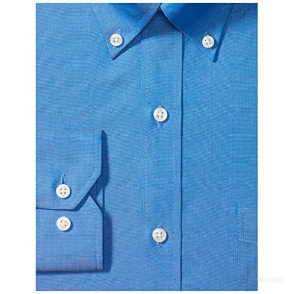 Brand - Buttoned Down Men's Tailored-Fit Button Collar Pinpoint Non-Iron Dress Shirt French Blue 15.5 Neck 35 Sleeve