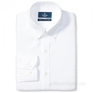  Brand - Buttoned Down Men's Tailored-Fit Button Collar Pinpoint Non-Iron Dress Shirt  White  17" Neck 37" Sleeve