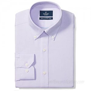 Brand - Buttoned Down Men's Tailored-Fit Button Collar Pinpoint Non-Iron Dress Shirt Purple 18.5 Neck 36 Sleeve (Big and Tall)