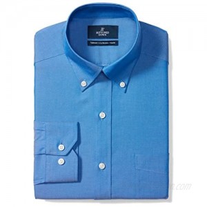  Brand - Buttoned Down Men's Tailored-Fit Button Collar Pinpoint Non-Iron Dress Shirt  French Blue  15.5" Neck 35" Sleeve