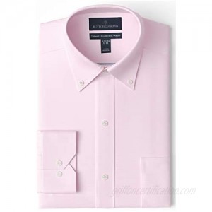  Brand - Buttoned Down Men's Tailored-Fit Button Collar Pinpoint Non-Iron Dress Shirt  Light Pink  16" Neck 33" Sleeve