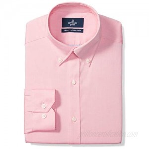  Brand - Buttoned Down Men's Tailored-Fit Button Collar Pinpoint Non-Iron Dress Shirt  Pink  17" Neck 33" Sleeve