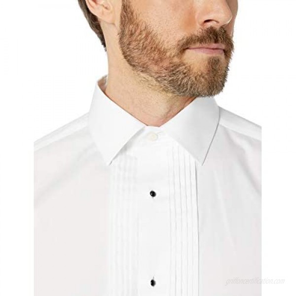 Buttoned Down Men's Tailored Fit Easy Care Bib-Front Spread-Collar Tuxedo Shirt