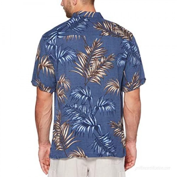 Cubavera Men's Big and Tall Big & Tall Palm Leaf Print Shirt