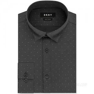 DKNY Mens Performance Active Stretch Button Up Dress Shirt